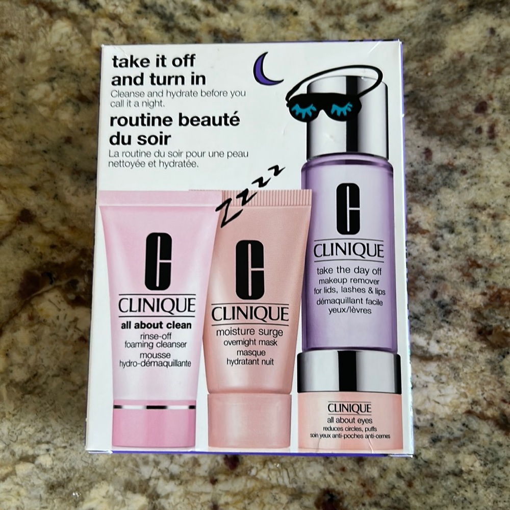 Clinique take it off and turn in set cleanse and hydrate
